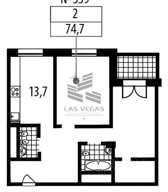 2-к кв. Москва Мытная ул., 7с1 (74.0 м) - Фото 1