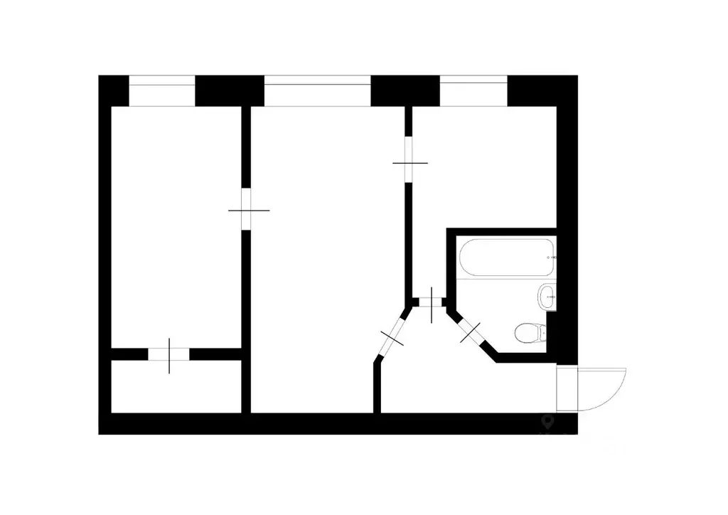 2-к кв. Санкт-Петербург Гданьская ул., 8 (41.8 м) - Фото 1