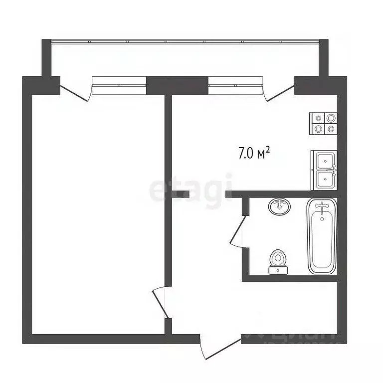 1-к кв. Хабаровский край, Солнечный рп ул. Строителей, 1 (32.1 м) - Фото 2