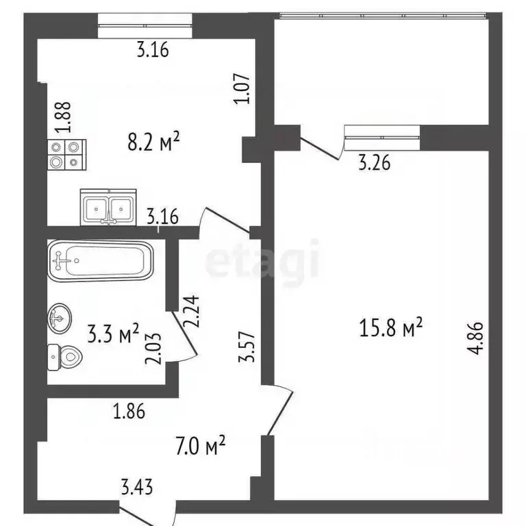 1-к кв. Ямало-Ненецкий АО, Новый Уренгой Тундровый мкр, 6 (34.3 м) - Фото 2