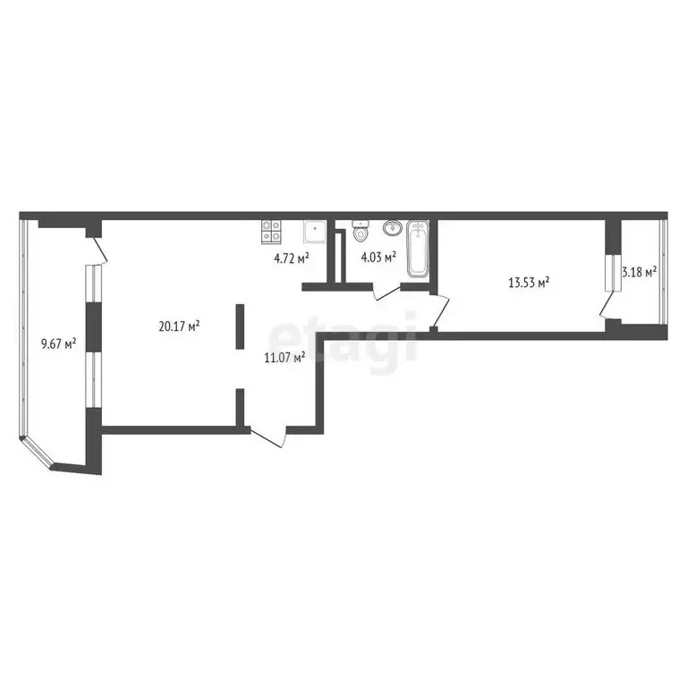 2-комнатная квартира: Новосибирск, улица Кирова, 236 (60 м) - Фото 0