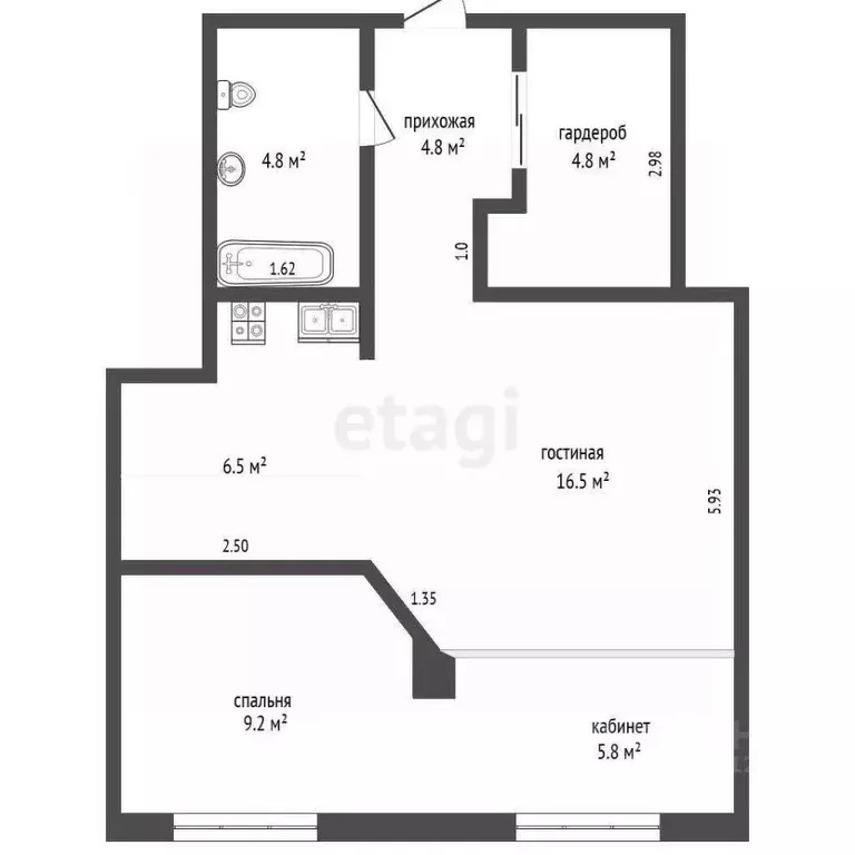 1-к кв. Пермский край, Пермь ул. Олега Кошевого, 40 (52.4 м) - Фото 1