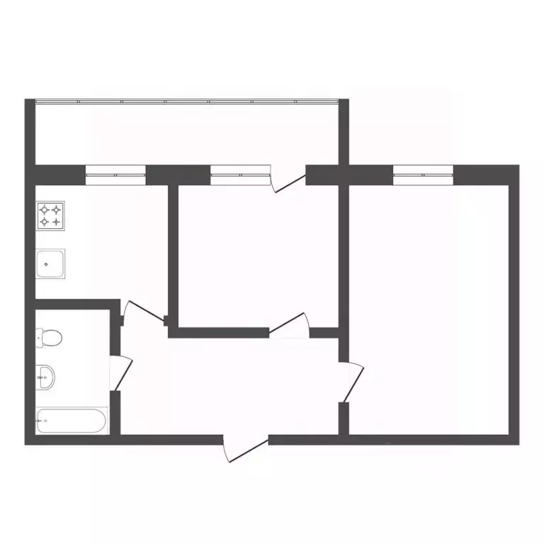 2-к кв. Тюменская область, Тюмень ул. Баумана, 112 (45.6 м) - Фото 1