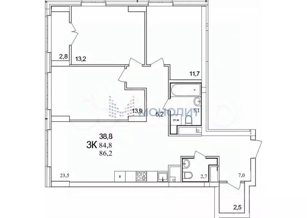 3-к кв. Нижегородская область, Нижний Новгород д. Анкудиновка, КМ ... - Фото 2