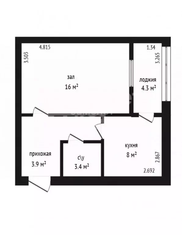 1-к кв. Дагестан, Дербентский район, с. Джалган ул. Дагестанская, 14 ... - Фото 2