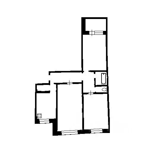 3-к кв. Татарстан, Казань ул. Адоратского, 6 (70.0 м) - Фото 2