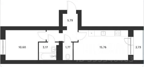 1-к кв. Тульская область, Тула Новая Тула мкр,  (39.82 м) - Фото 1