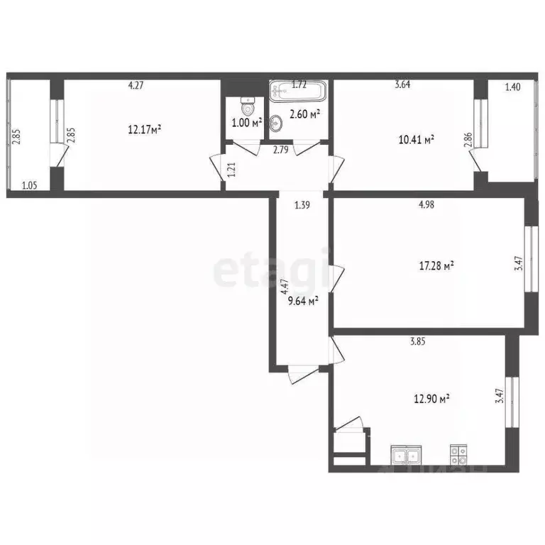 3-к кв. Ульяновская область, Ульяновск городской округ, пос. Поливно ... - Фото 2