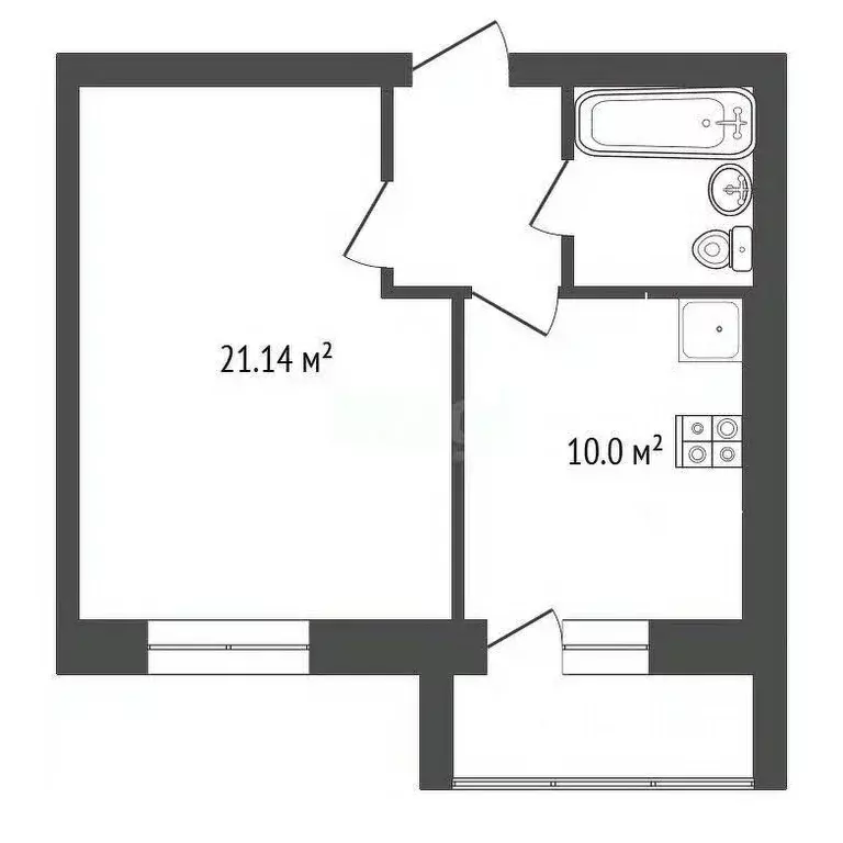1-к кв. Тамбовская область, Тамбов ул. Сенько, 24Ак1 (39.7 м) - Фото 2