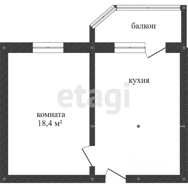 1-к кв. Ханты-Мансийский АО, Сургут ул. Иосифа Каролинского, 14/1 ... - Фото 1