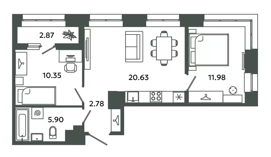 2-комнатная квартира: городской посёлок Новоселье, Аннинская улица, 4 ... - Фото 1
