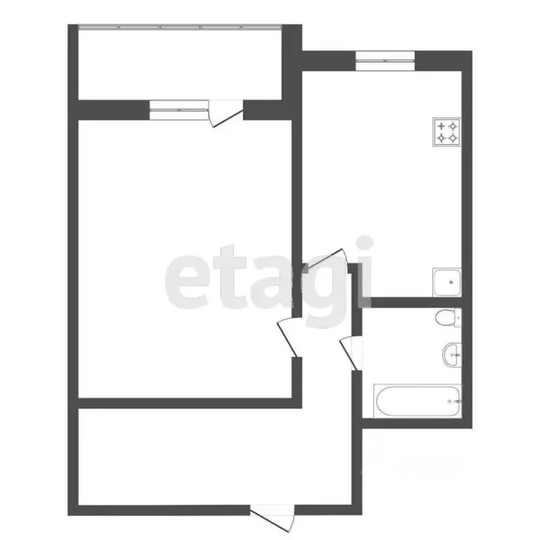 1-к кв. Тюменская область, Тюмень Восточный мкр, ул. Моторостроителей, ... - Фото 2