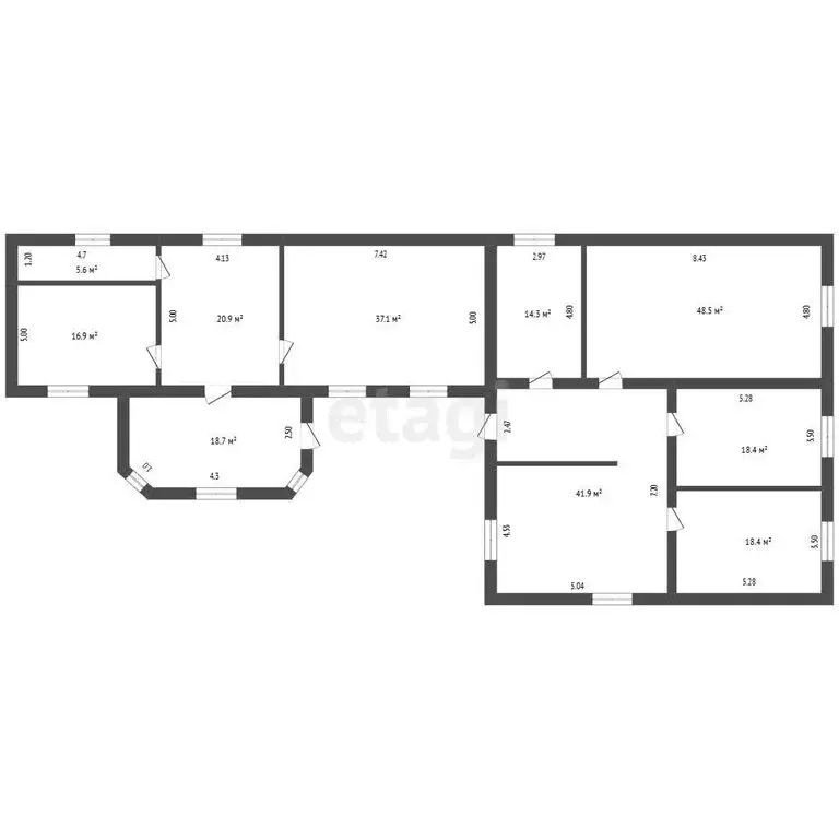 Дом в село Нартан, улица Калинина (232.7 м) - Фото 1