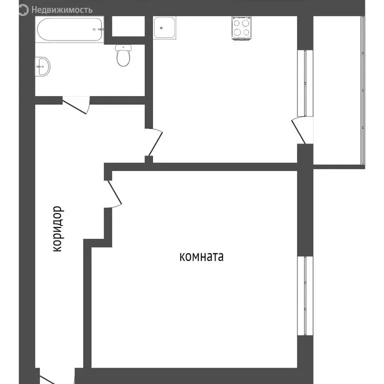 1-комнатная квартира: Улан-Удэ, 112-й микрорайон, 24 (30 м) - Фото 1