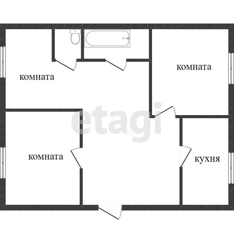 3-комнатная квартира: Златоуст, квартал Металлист, 6 (64.5 м) - Фото 0