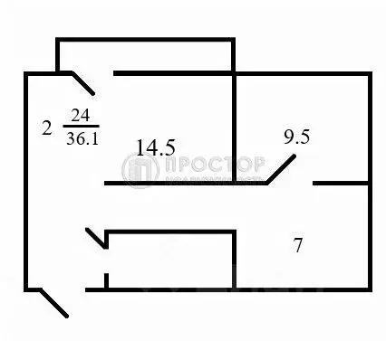 2-к кв. Москва Широкая ул., 4К2 (36.1 м) - Фото 2