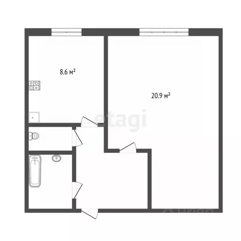 1-к кв. Москва ул. Академика Бакулева, 2 (39.0 м) - Фото 1