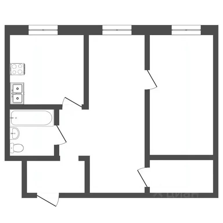 2-к кв. Пермский край, Пермь ул. Газеты Звезда, 44 (43.4 м) - Фото 2