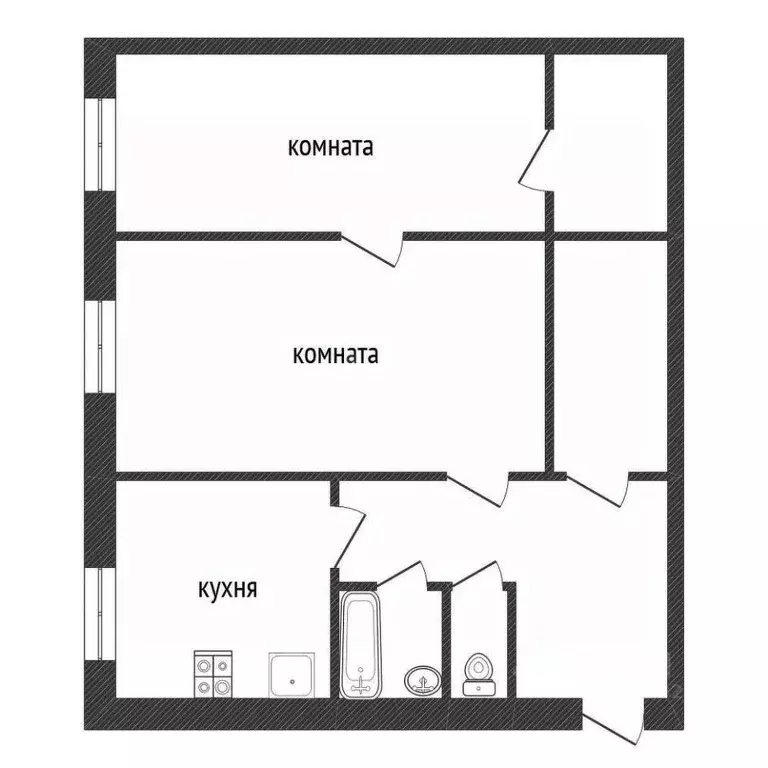2-к кв. Ленинградская область, Кириши просп. Ленина, 3 (43.5 м) - Фото 2