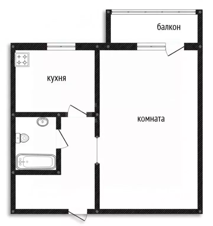 1-к кв. Ярославская область, Ярославль Угличская ул., 48 (31.0 м) - Фото 2
