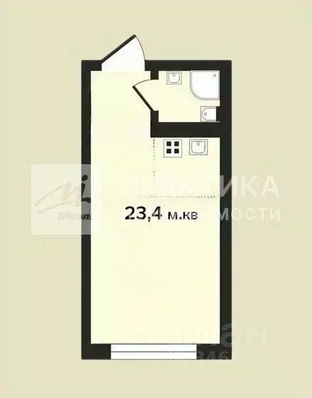 Студия Московская область, Балашиха ул. Дмитриева, 15 (23.4 м) - Фото 2
