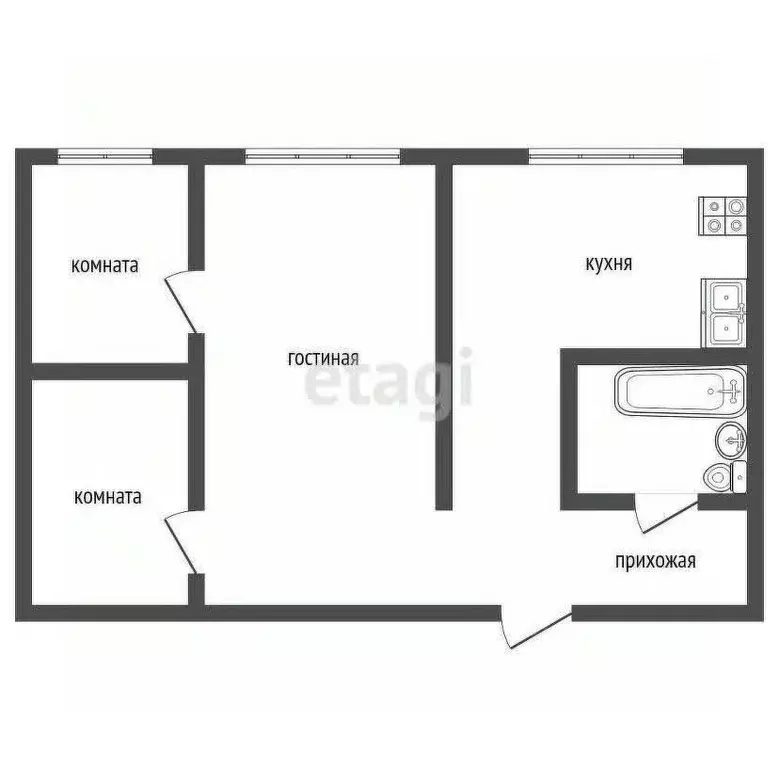 3-к кв. Оренбургская область, Оренбург Майский проезд, 9 (41.3 м) - Фото 2