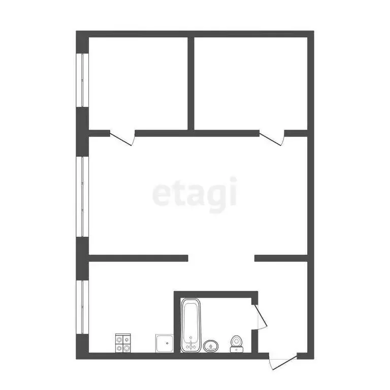 2-комнатная квартира: Саранск, Заводская улица, 3 (39 м) - Фото 1