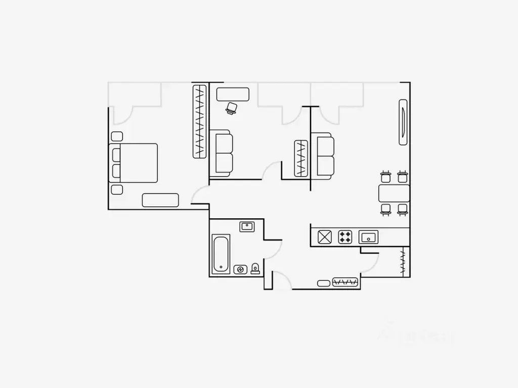 3-к кв. Москва Ходынский бул., 2 (84.0 м) - Фото 2