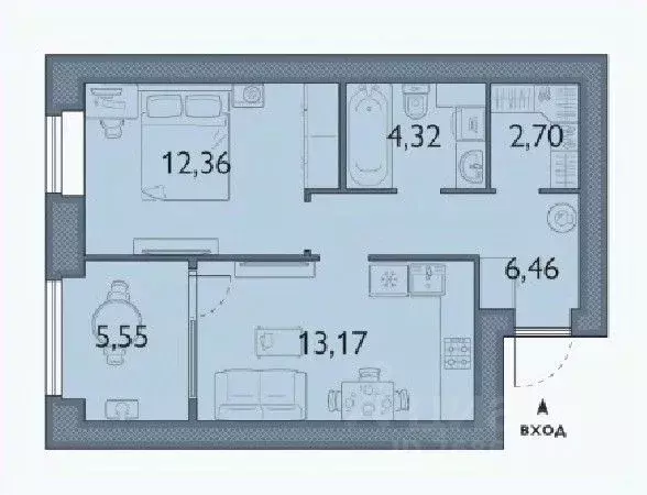 1-к кв. Брянская область, Брянский район, пос. Мичуринский, ... - Фото 1