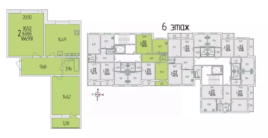 2-к кв. Белгородская область, Белгородский район, Разумное рп ул. ... - Фото 1