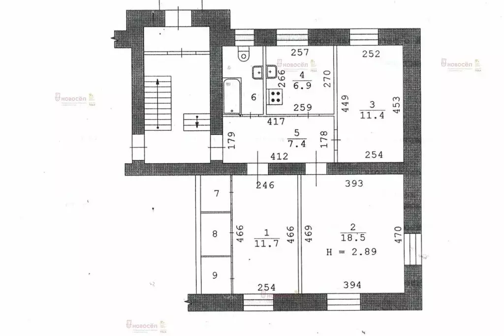 3-комнатная квартира: Екатеринбург, проспект Седова, 57 (63 м) - Фото 0