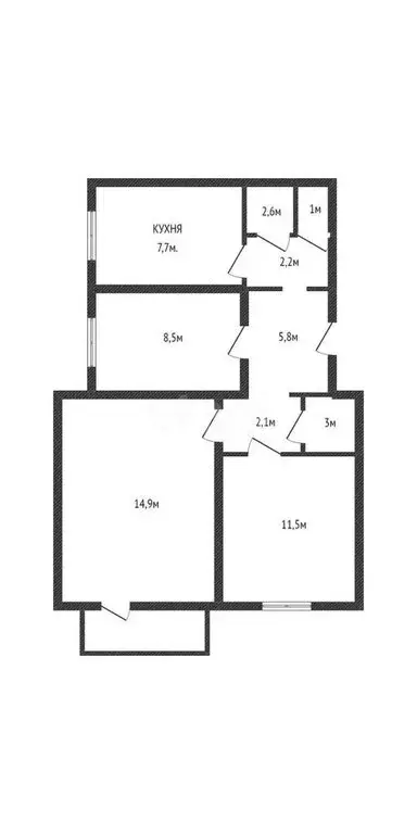 3-комнатная квартира: Краснодар, Сормовская улица, 104 (58 м) - Фото 0