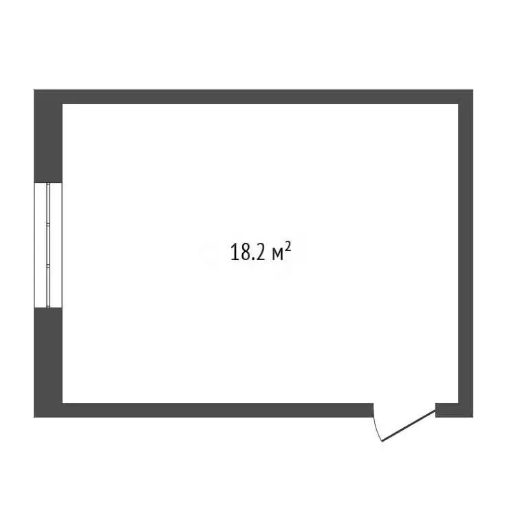 1к в -комнатной квартире (18.2 м) - Фото 1