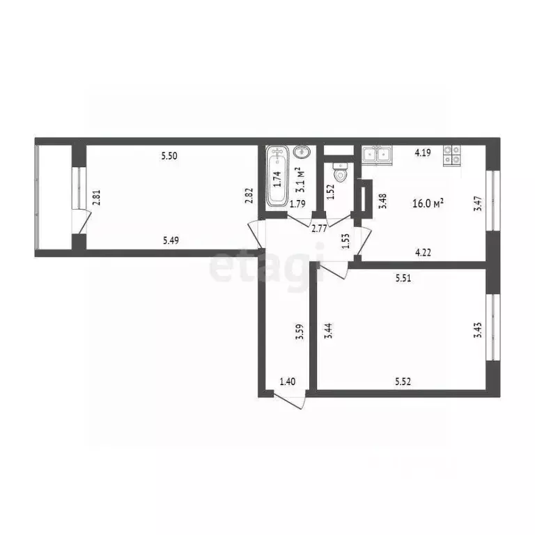 2-к кв. Мордовия, Саранск ул. Фурманова, 63 (67.0 м) - Фото 0