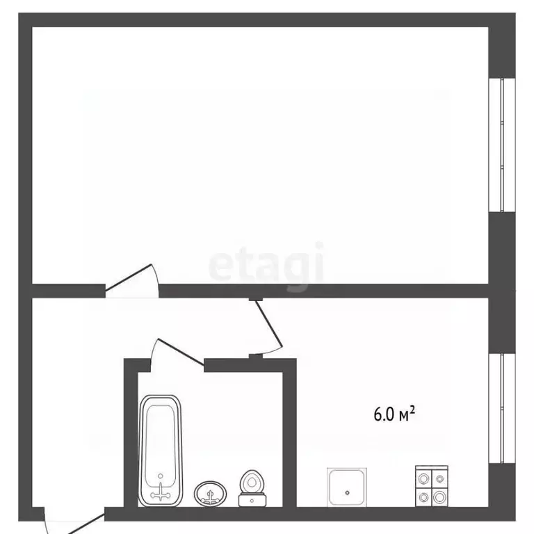 1-к кв. Тюменская область, Тюмень ул. Максима Горького, 28 (31.6 м) - Фото 2