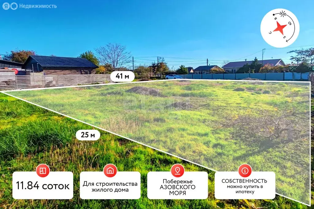 Участок в Ильич, Школьная улица (11.84 м) - Фото 1