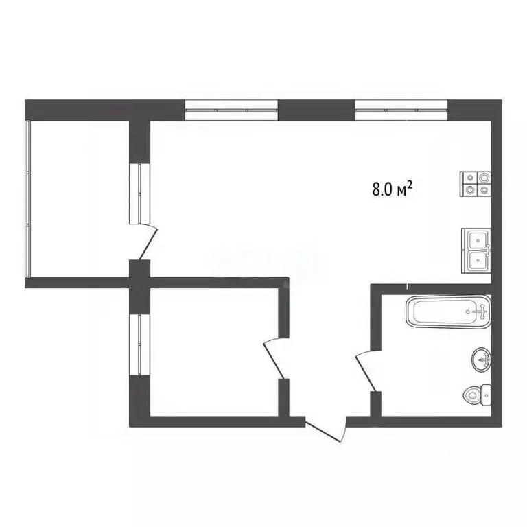 1-к кв. Московская область, Видное Совхозная ул., 6 (35.0 м) - Фото 1