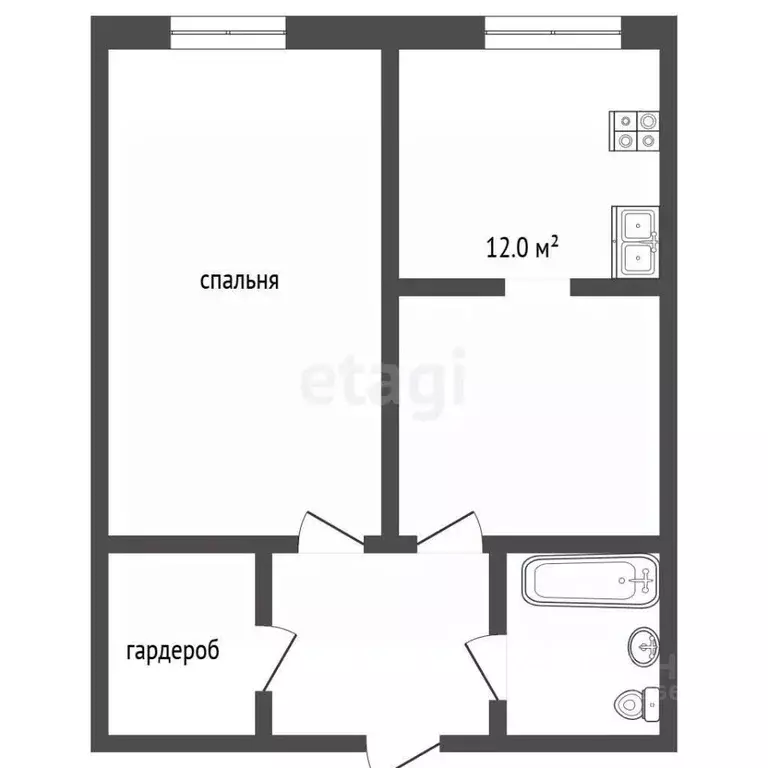 1-к кв. Краснодарский край, Анапа ул. Ленина, 173Ак4 (42.0 м) - Фото 2
