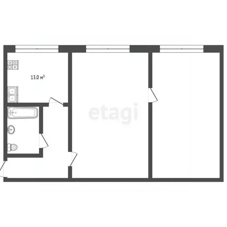 2-к кв. Крым, Ялта ул. Красноармейский въезд, 8 (45.0 м) - Фото 2