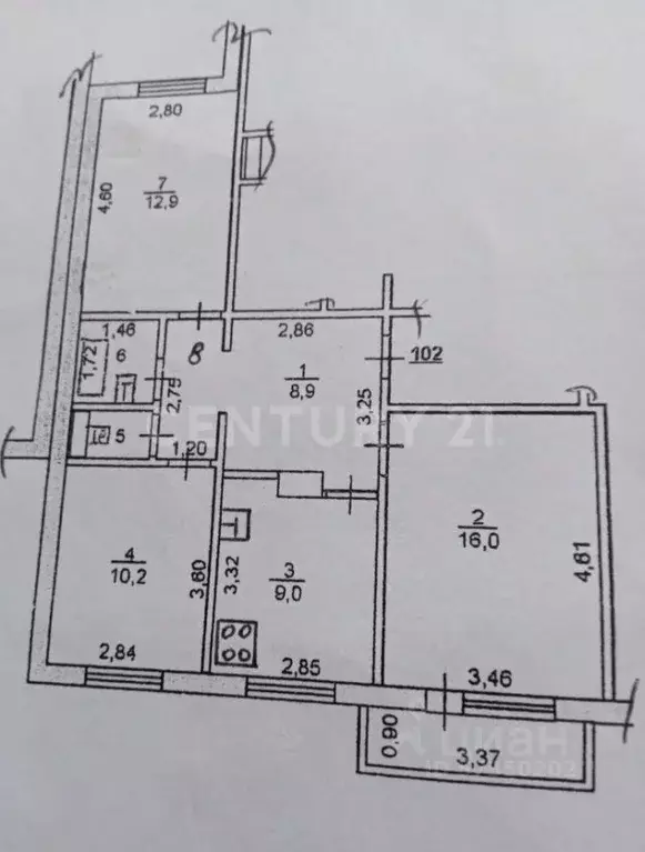 3-к кв. Липецкая область, Липецк ул. Героя России Эдуарда Белана, 5 ... - Фото 2