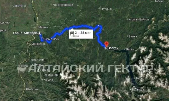 Участок в Алтай, Турочакский район, с. Иогач Центральная ул. (72.58 ... - Фото 1