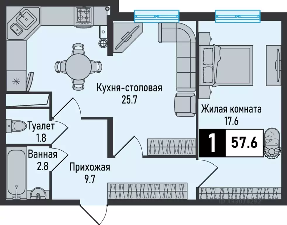 1-к кв. Ставропольский край, Железноводск городской округ, пос. ... - Фото 1