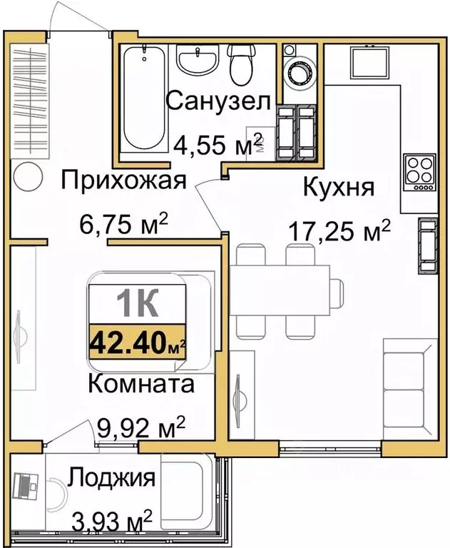 1-к кв. Крым, Симферополь ул. Батурина (40.44 м) - Фото 0