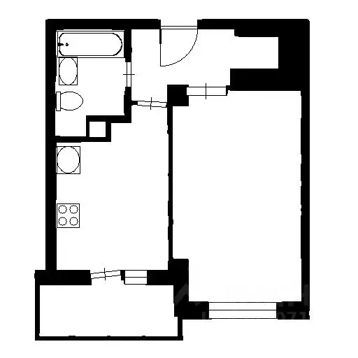 1-к кв. Самарская область, Тольятти Ленинградская ул., 68 (36.0 м) - Фото 1