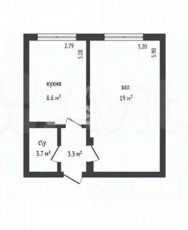 1-к кв. Дагестан, Дербент ул. Сальмана, 85Г (34.0 м) - Фото 2