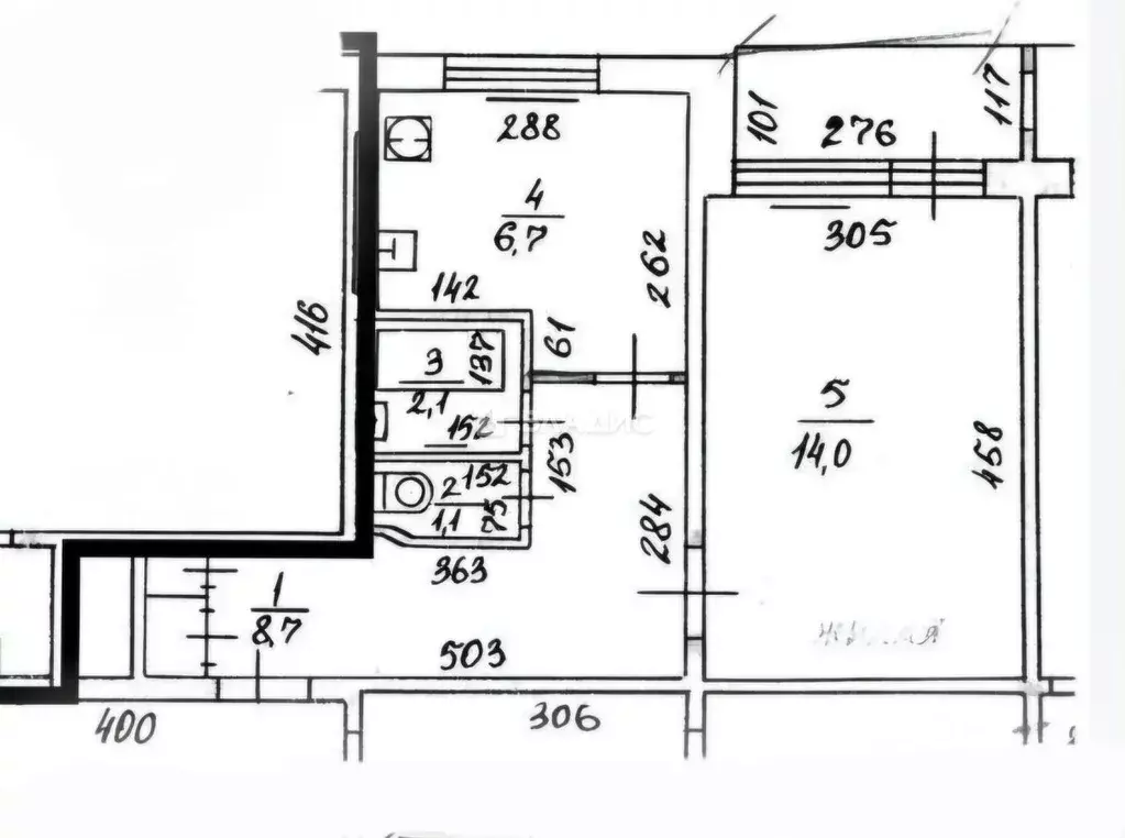 1-к кв. Калининградская область, Калининград Мариупольская ул., 11 ... - Фото 2