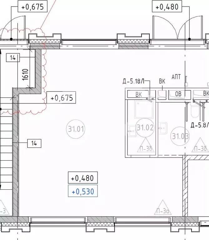 Торговая площадь в Москва Вейв жилой комплекс, 3 (51 м) - Фото 2