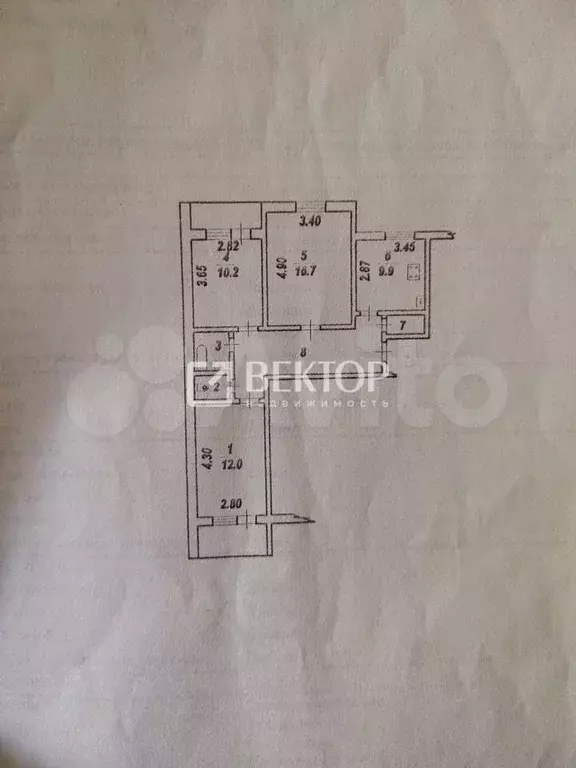 3-к. квартира, 68 м, 1/10 эт. - Фото 0