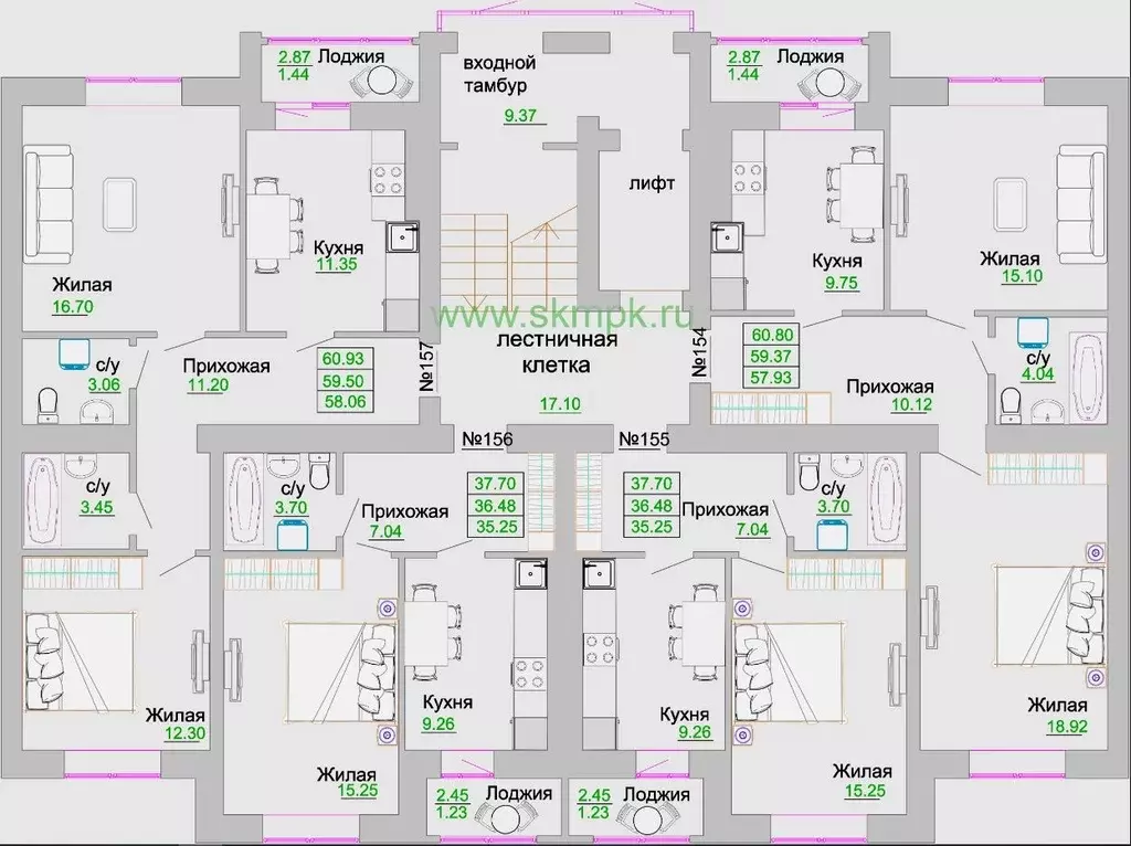 2-к кв. Калининградская область, Зеленоградск ул. Тургенева, 16Ак3 ... - Фото 2