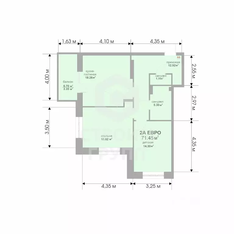 2-к кв. Владимирская область, Владимир Текстильщик СНТ,  (71.25 м) - Фото 1